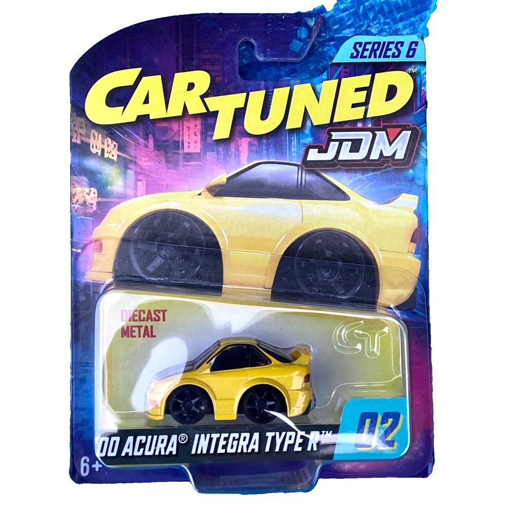 MGA Car Tuned JDM 2000 Acura Integra Type R #02 Series 6 Yellow Diecast 1/64 NIP